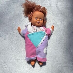 Ideal Baby‎ Crissy Doll 1989 Auburn Hair Eyelashes Color Block Outfit